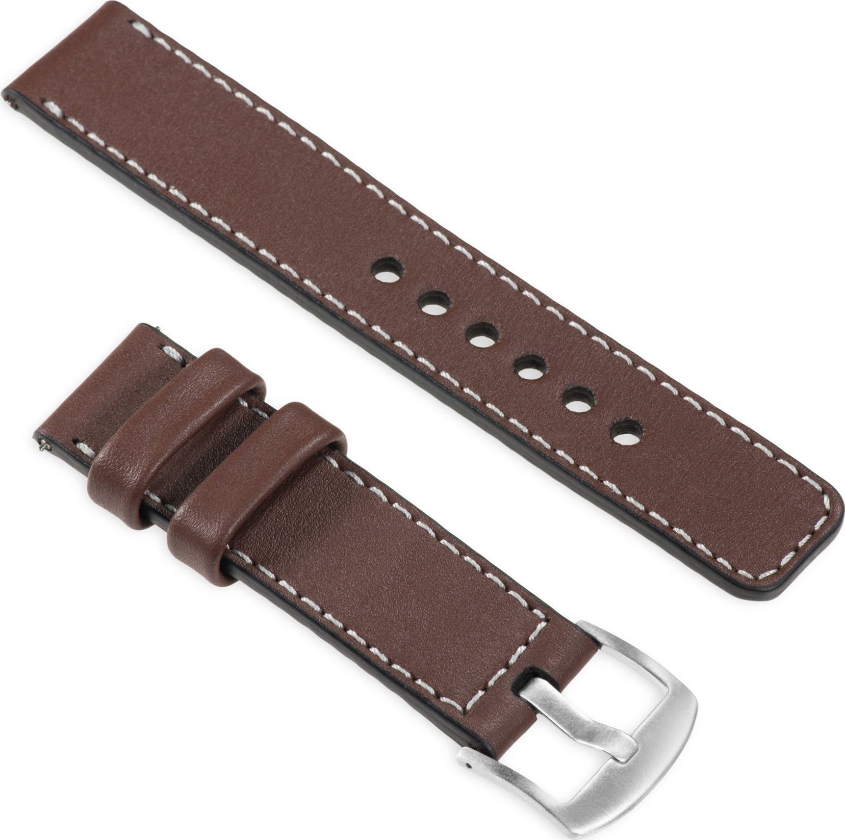 moVear Skórzany pasek 22mm do Apple Watch 5/4/3/2/1 42/44mm Brązowy uBand C1 Standard 2209-uniw