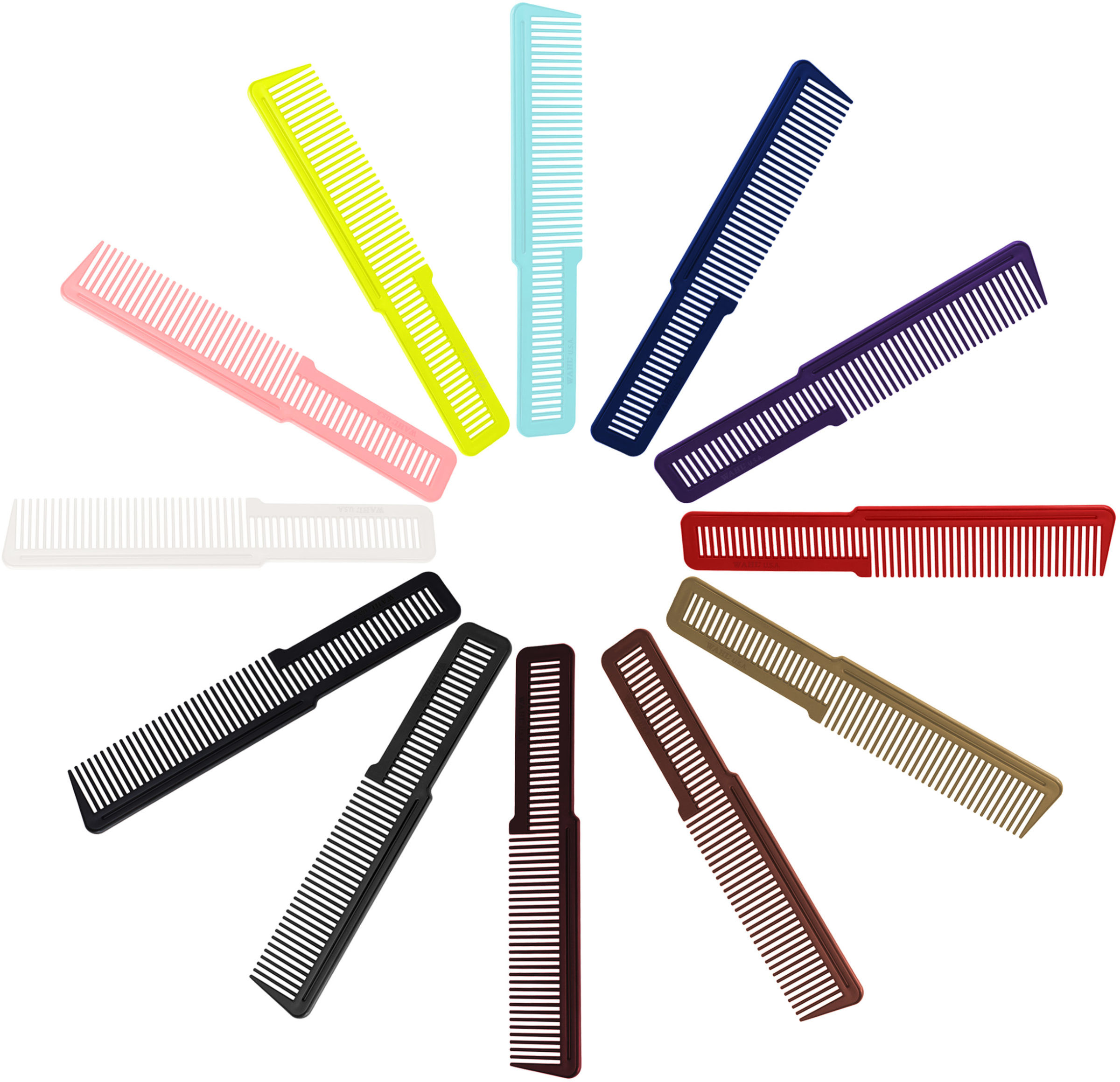 Grzebienie Wahl Clipper Combs komplet kolorowych grzebieni 12 szt. grzebień