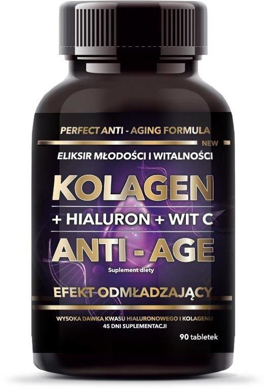 Intenson Kolagen + Hialuron + Witamina C Anti-Age suplement diety 90 tabletek 95172-uniw