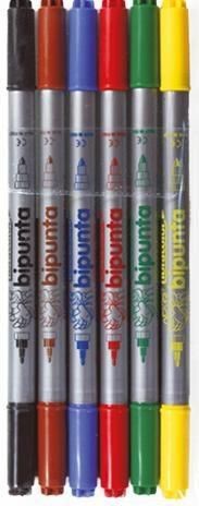 Fibracolor PISAKI DWUSTRONNE DOUBLE POINT 6KOL.