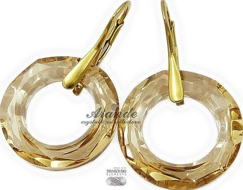 Swarovski Kolczyki Złote Srebro Certyfikat Golden