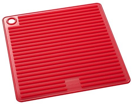 Mastrad f83415 podstawki, silikonowe garnków, czerwony, 0,5 x 18 x 18 cm F83415