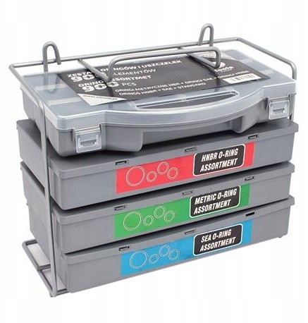 Oringi i uszczelki zestaw 900 el + organizer Boxx