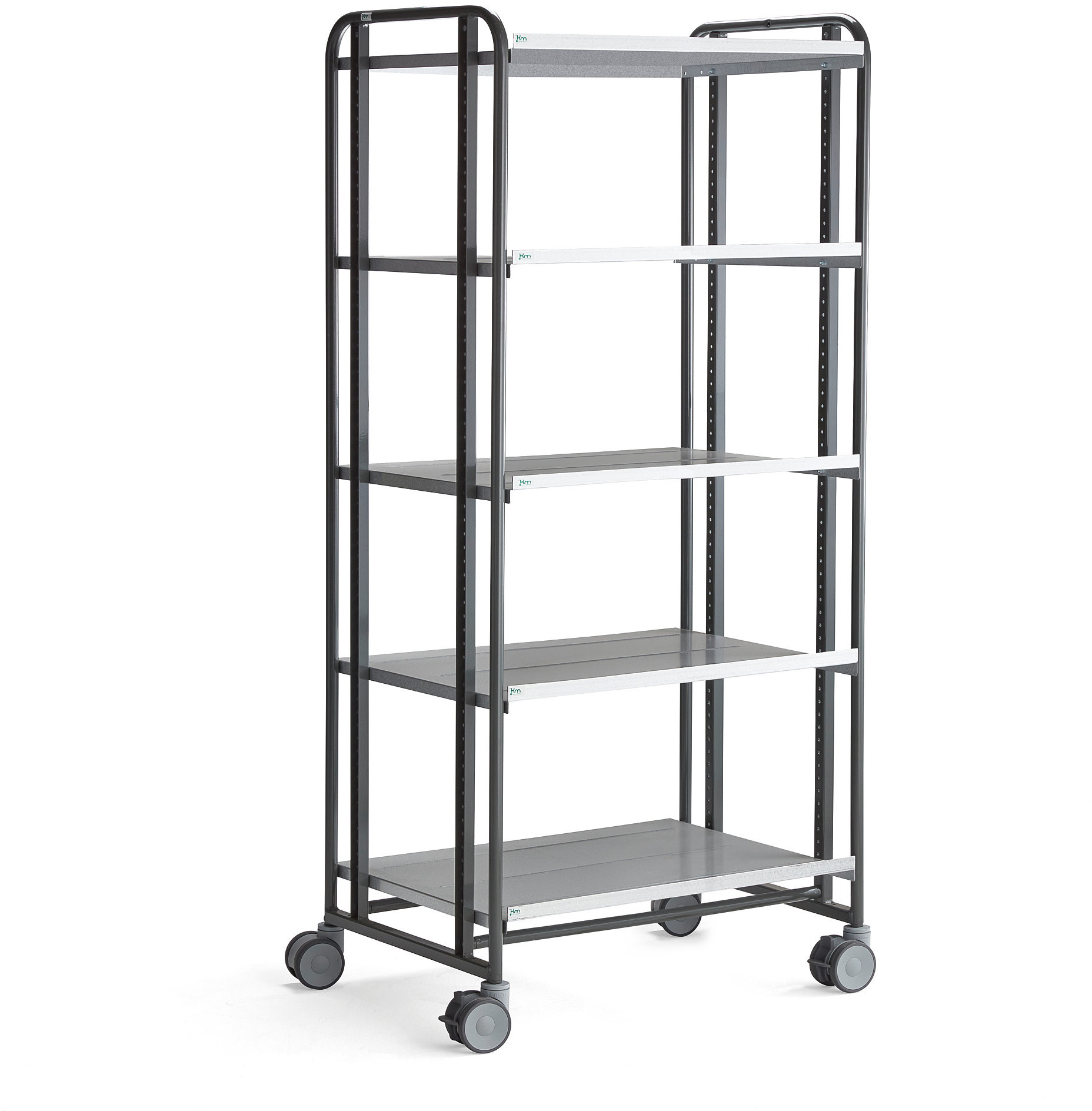 AJ Produkty Wózek półkowy ANGLE, 5 półek, 877x638x1850 mm
