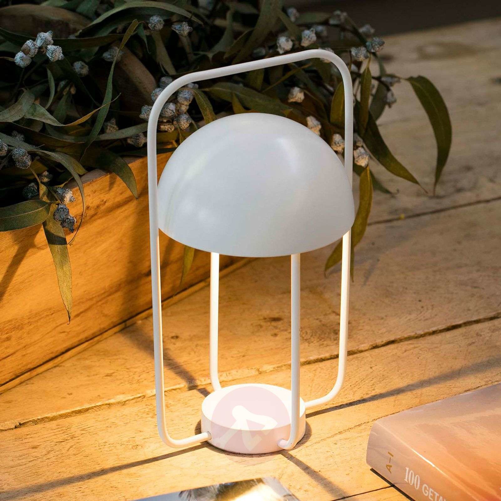 Faro LOREFAR Lampa stołowa Jellyfish, z akumulatorem, biała