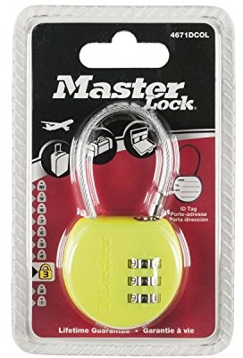 Master Lock zamek szyfrowy z tabliczką na adres  sortowane kolorystycznie, 4671eurdcol 4671EURDCOL