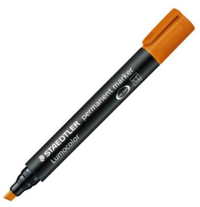 Staedtler 350  4 marker Lumocolor permanent klinowatym czubkiem, 2 lub 5 MM, 10 sztuk, pomarańczowy 350-4