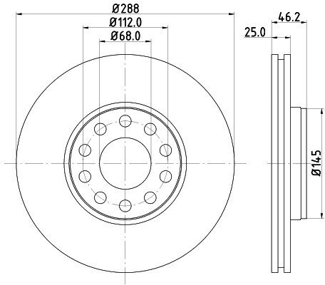 HELLA PAGID Tarcza hamulcowa PAGID 8DD355109-621