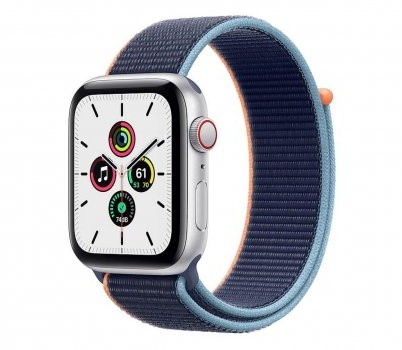 Apple Watch SE 44/Silver Aluminium/Deep Navy Sport LTE