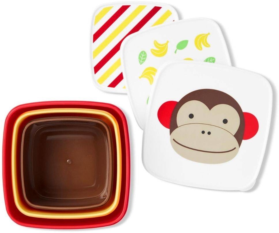Skip Hop 3 Pudełka na żywność Zoo Snack Box Set - monkey 9H776210