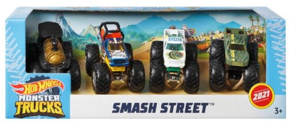 Mattel Monster Truck 1:64 Zestaw 4-Pak GBP23 ** KUP Z DOSTAWĄ TEGO SAMEGO DNIA DO NAJWIĘKSZYCH MIAST **