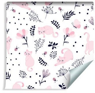 Muralo Tapeta Dla Dzieci Śpiące Różowe Kotki 1260551347