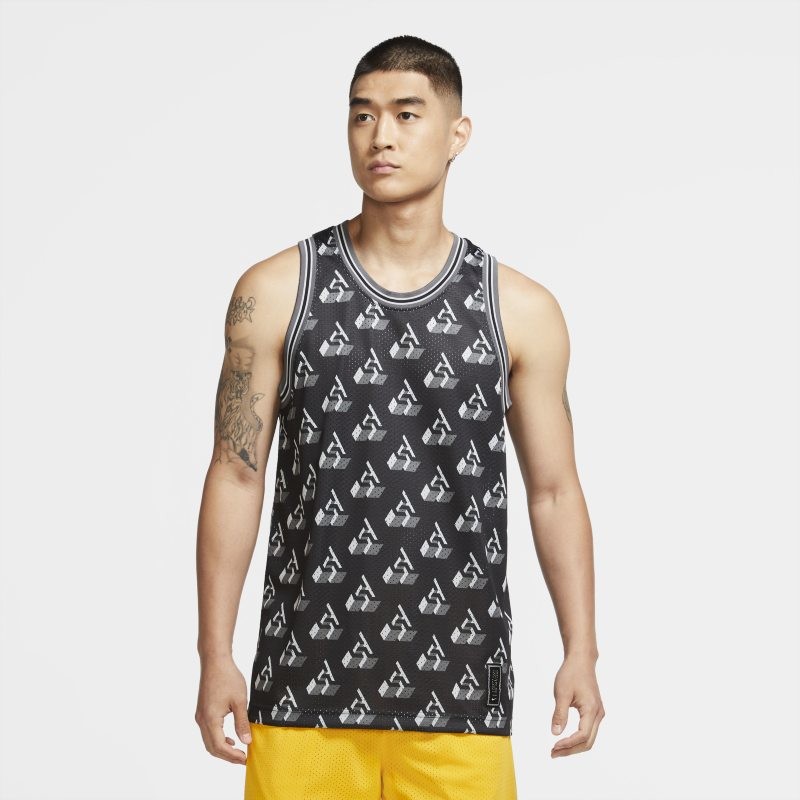 Nike Męska koszulka z nadrukiem bez rękawów Giannis - Czerń CK6222-010
