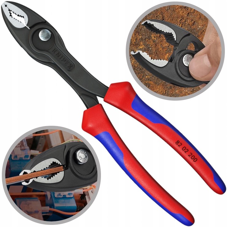 Knipex Szczypce chwytające czołowe TwinGrip 200mm