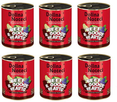 Dolina Noteci Premium SuperFood wołowina i serca gęsi 800 g x 6 szt