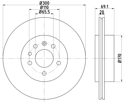 HELLA PAGID Tarcza hamulcowa PAGID 8DD355114-381