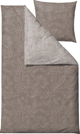 Södahl Pościel Infinity 140 x 200 cm taupe z poszewką na poduszkę 60 x 63 cm 15214