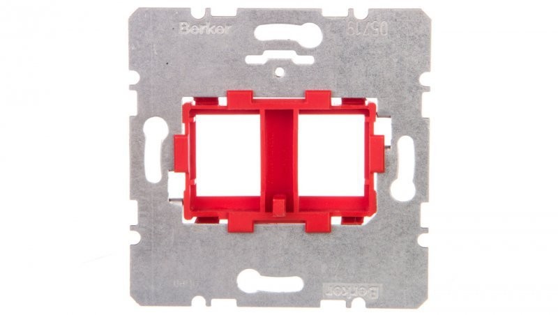 Hager polo Berker R.1/R.3 Płytka nośna z czerwonym elem.mocujacym podwójna 454101 454101