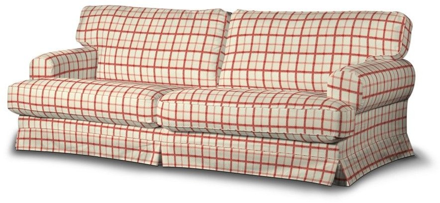 Dekoria Pokrowiec na sofę Ekeskog rozkładaną ecru tło niebieskie paski sofa ekeskog rozkładana Avinon 1015-129-66