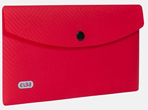 Elba portfele Urban DIN A4, zaokrąglone narożniki, guzik zatrzaskowy verschlu, opakowanie z 5 kieszeniami, z blickdichtem tworzywo sztuczne, sortowane, czerwony 400104461