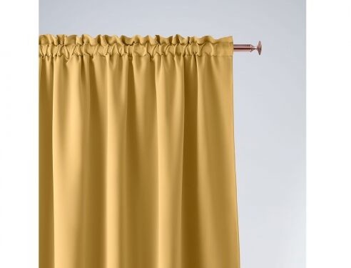 Room99 ZASŁONA AURA - Musztardowa 140x260 Taśma 5908224045843