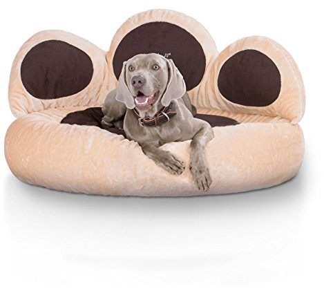 Knuffelwuff Łóżko dla psa w rozmiarze S-M XL lub XXL z wypustkami  bardzo miękko wyściełane, s-m, brązowo-beżowy