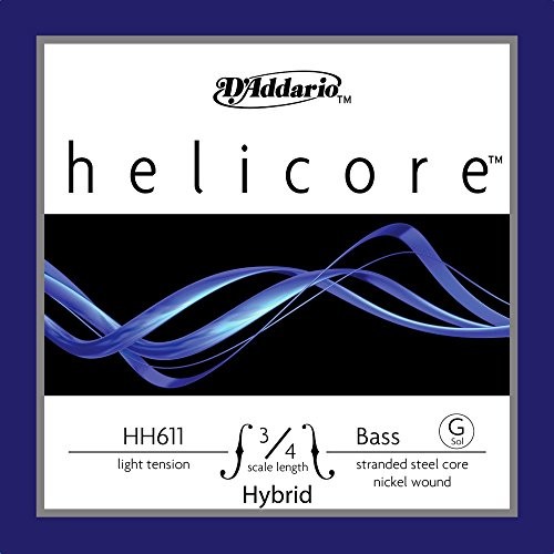 DAddario Helicore skala 3/4 napięcie światła hybrydowy bas pojedynczy sznur G HH611 3/4L