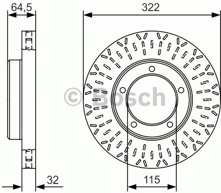 BOSCH Tarcza hamulcowa 0 986 479 A64