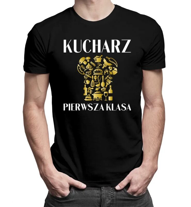 Koszulkowy Kucharz pierwsza klasa - męska koszulka z nadrukiem 13804