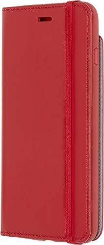 Moleskine Etui na iPhone - Klasyczne etui w stylu notatnika silikon z przegródkami na karty i taśmą gumową do iPhone 6 Plus, 6s Plus, 7 Plus, 8 Plus - kolor szkarłaty 8053853601513