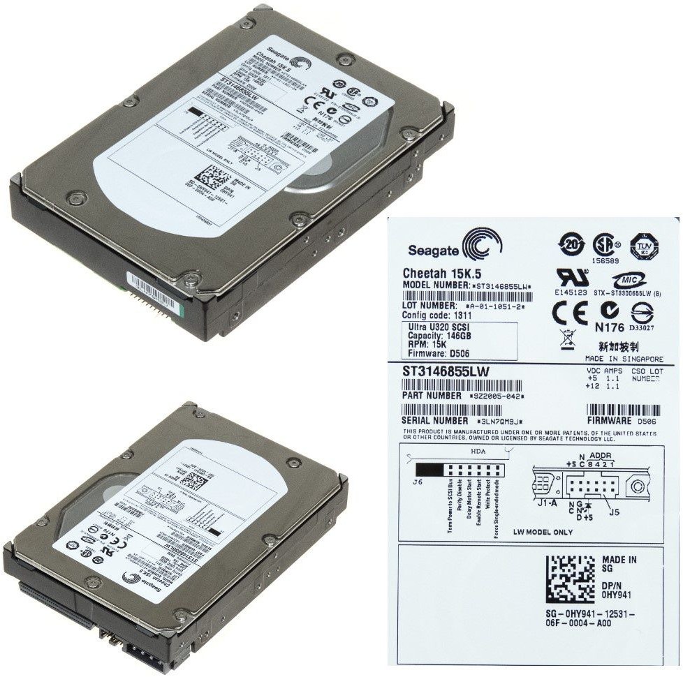 Dell 0HY941 146GB 15K Scsi 3.5'' 68PIN = GWR_36 Fv
