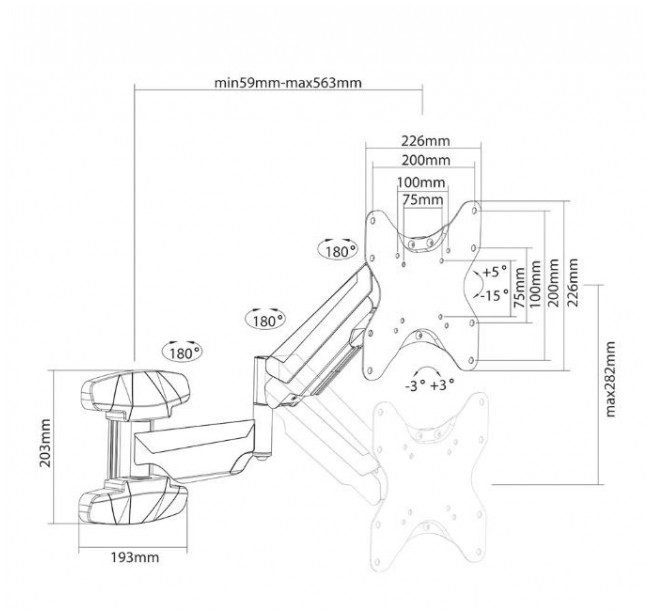 NewStar Neomounts by neomounts by Uchwyt ścienny WL70-550BL14