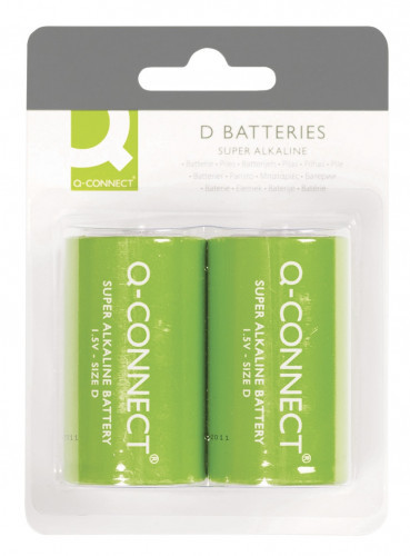 Q-CONNECT Baterie super-alkaliczne D, LR20, 1,5V, 2szt. KF00491