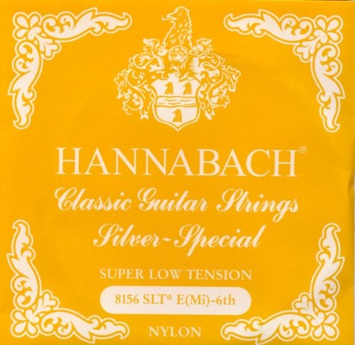 Hannabach Klassik Gita rrensaiten Serie 815 Super Low Tension Silver Special E6 8156SLT YELLOW