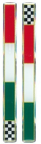 Quattroerre 3d naklejka Slim Włochy Flaga checqued 11 x 1 cm DX-SX 14080