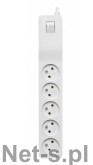 Lestar listwa przeciwprzepięciowa ZX 510 1L 5.0m szara (ZX 510 G-A  K.:SZ 5,0M)