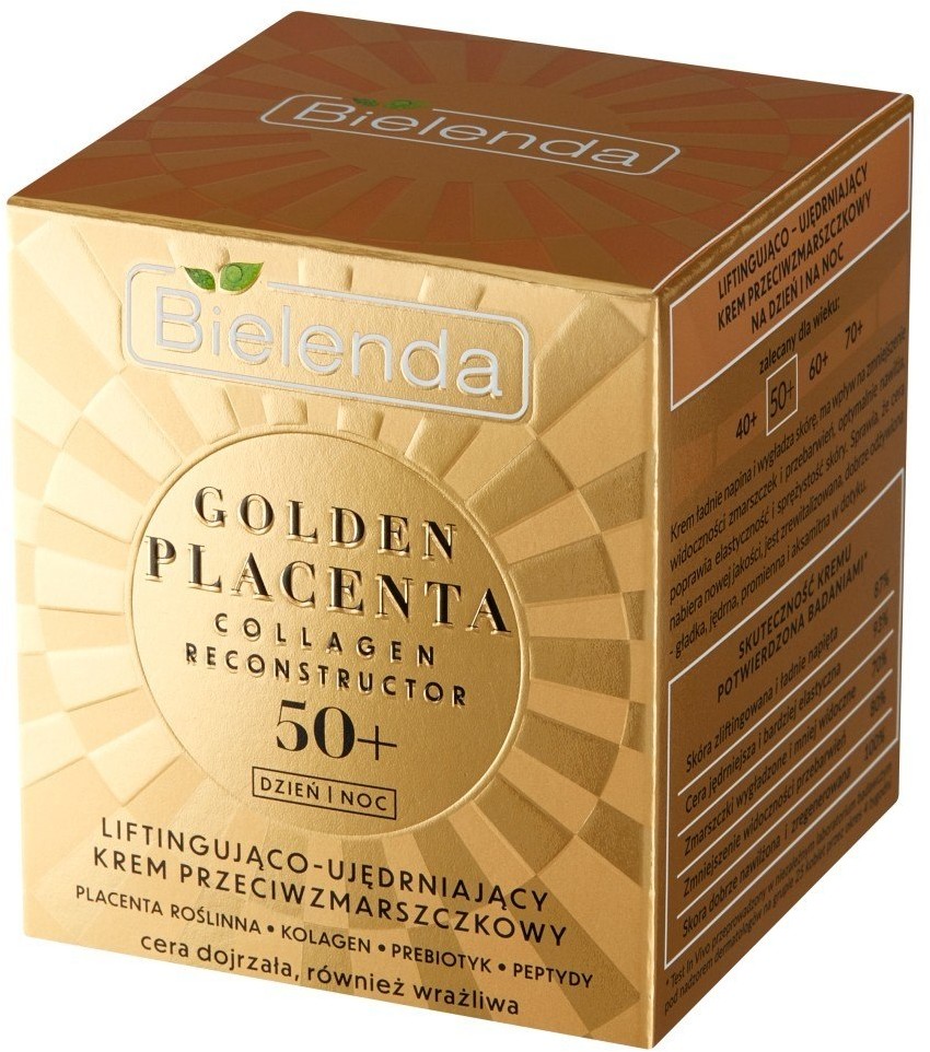 Bielenda Golden Placenta 50+ Liftingująco - Ujędrniający Krem przeciwzmarszczkowy na dzień i noc 50ml 132519