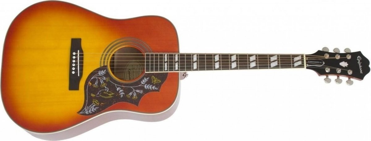 Epiphone Hummingbird Studio Solid Top Fishman Sonitone FC Fadded Cherry Sunburst