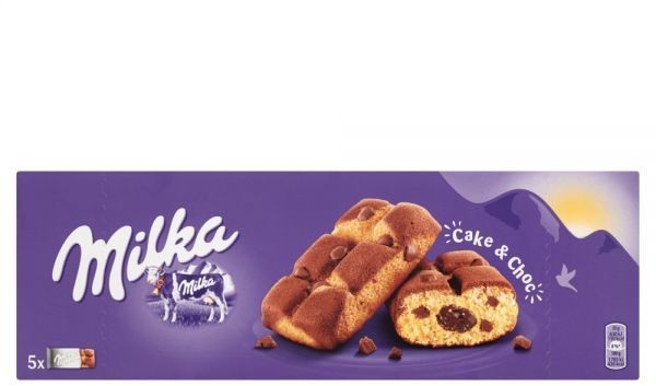 Kraft Ciastka biszkoptowe Milka Cake & Choc biszkoptowe z kawałkami czekolady mlecznej 175 g