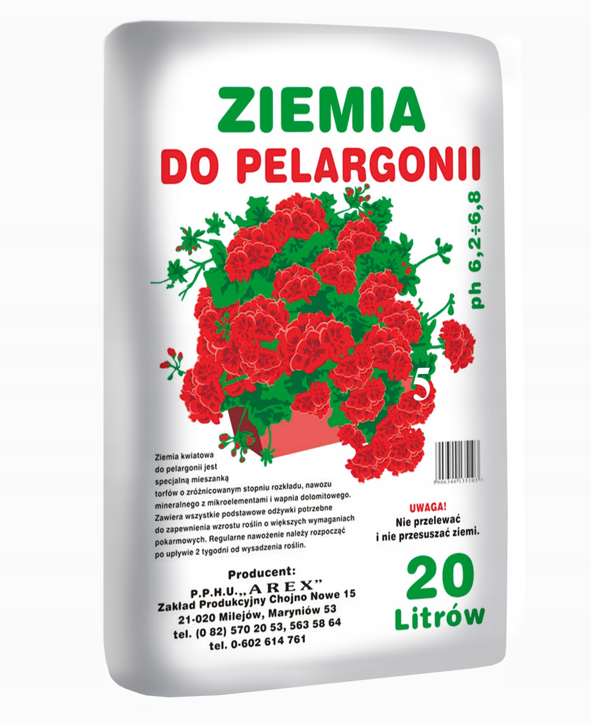 Ziemia do pelargonii Arex 20l Podłoże