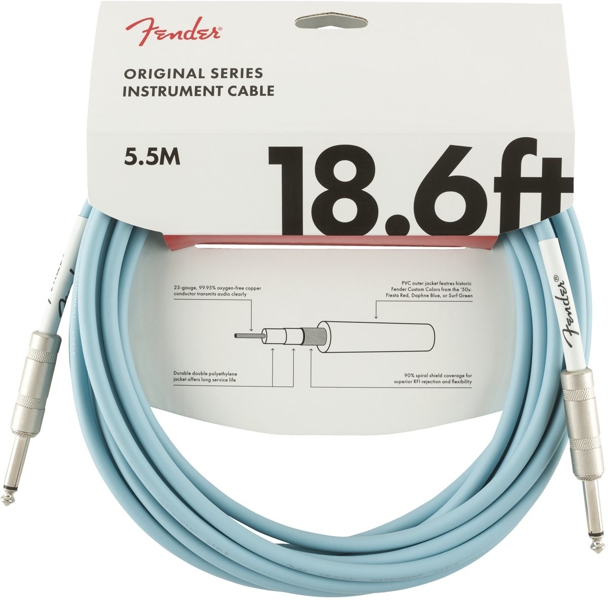 Fender 099-0520-003 Original kabel jack 5,5m DNB