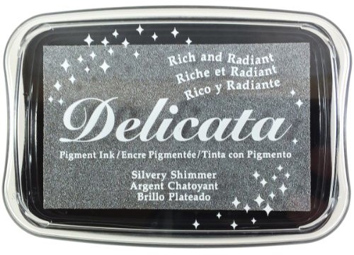 Imagine Crafts delicata Shimmer delikatne tusz do drukarki Pad, srebrny DE-00192