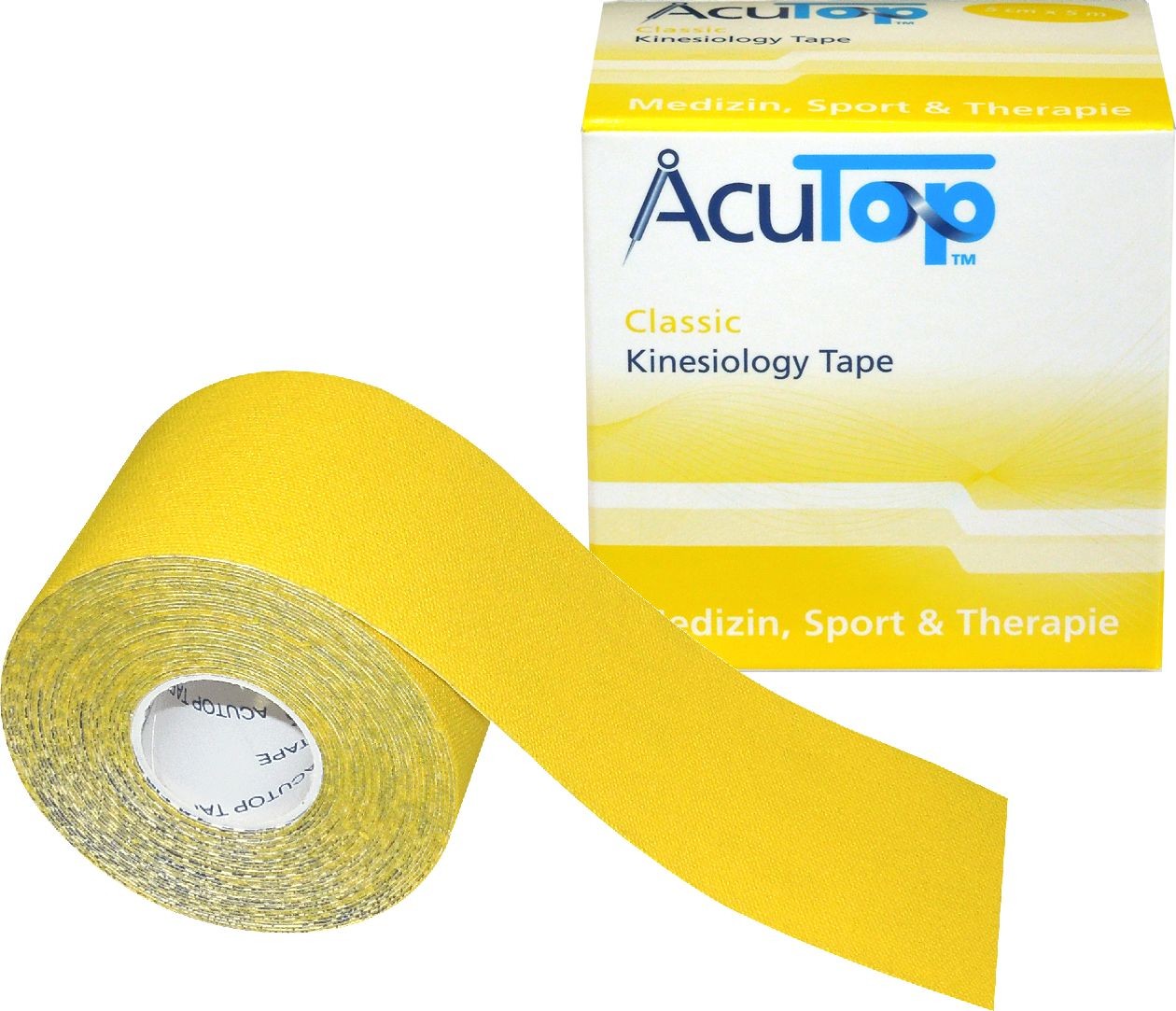 Tape Acutop Oryginal Kinesiology AcuTop Yellow - NIEMIECKA JAKOŚĆ - niska cena (acutop żółty) 4260394881005
