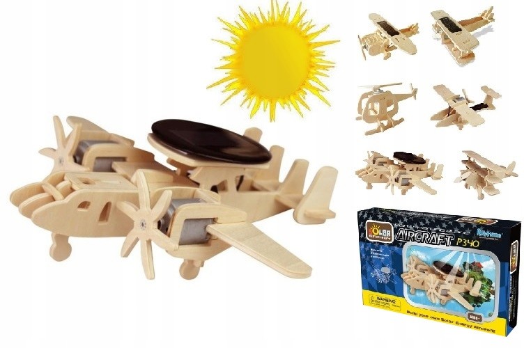Robotime Samolot Awacs Puzzle 3D Drewno Solar Eko