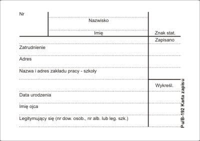 Firma krajewski Karta zapisu [Pu/B-192] 47447_0