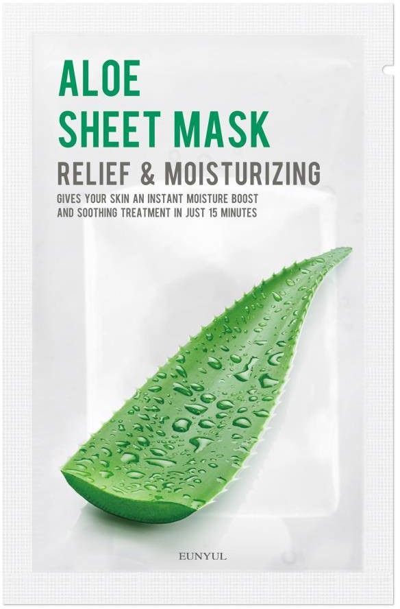 EUNYUL Aloe Sheet Mask nawilżająco-łagodząca maseczka w płachcie z aloesem 22ml 98379-uniw