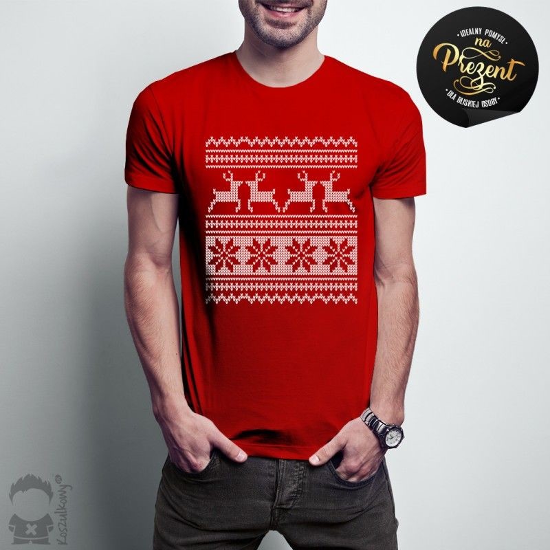 Koszulka świąteczna - męska lub damska koszulka z nadrukiem