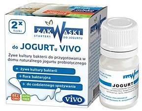 Vivo ZAKWASKI Jogurt domowy żywe kultury bakterii opakowanie 2 x 0,5g ZAKWASKI