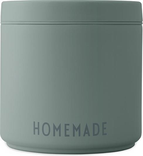 Design Letters Lunchbox termiczny Homemade duży zielony z widelcem 30101006DGHOMEMADE