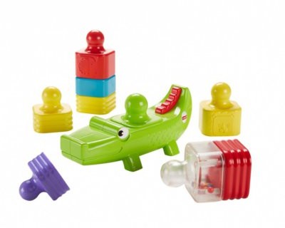 Fisher Price Krokodylek + klocki do układania DRG34